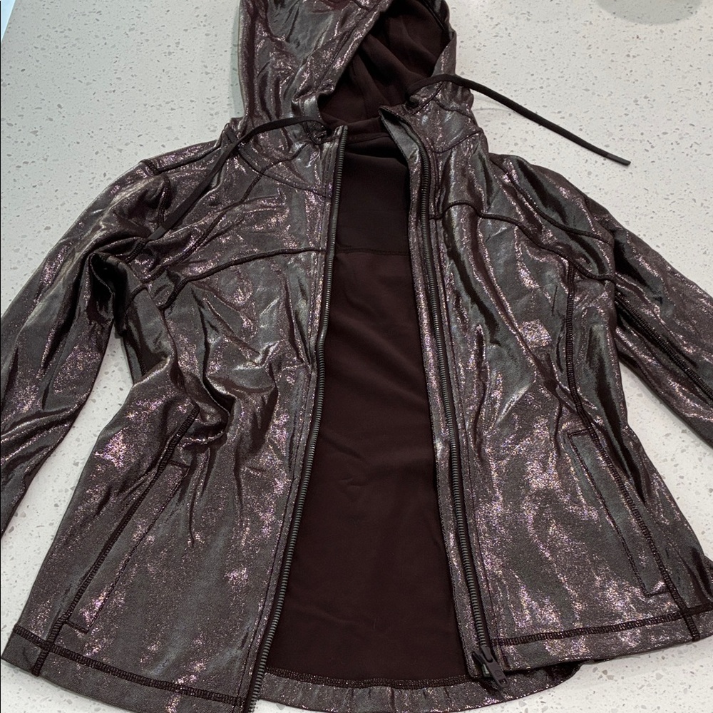 lululemon athletica Metallic Purple hooded lightweight Jacket